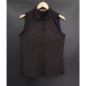 G/Fore Women's Black Camo Sleeveless Golf Polo Sz L